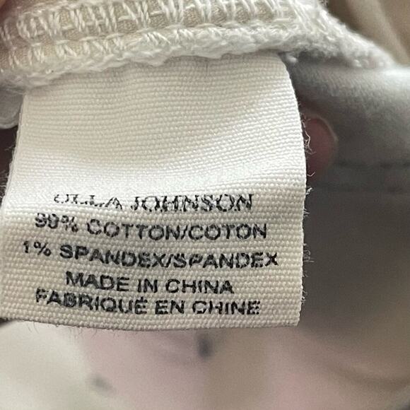 Ulla Johnson “Ellis” Jean, High Waist Cropped Flared Button Front Ecru 25 - Picture 13 of 13